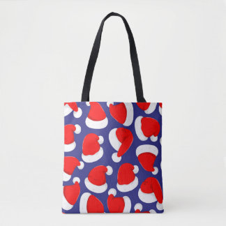 Santa Hat Cartoon Naadloze Achtergrond Tote Bag