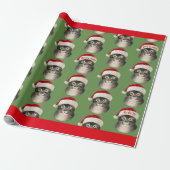  Santa Hat Cat Art Cadeaupapier (Uitgerold)
