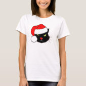 Santa Hat Cat T-shirt (Voorkant)