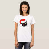 Santa Hat Cat T-shirt (Voorkant volledig)