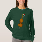 Santa Hat Cello T-shirt (Voorkant)