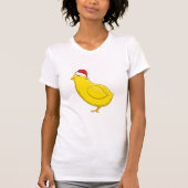 Santa hat chicken grappige kerstman humor t-shirt (Voorkant)