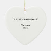 Santa Hat Chicken Keramisch Ornament (Achterkant)