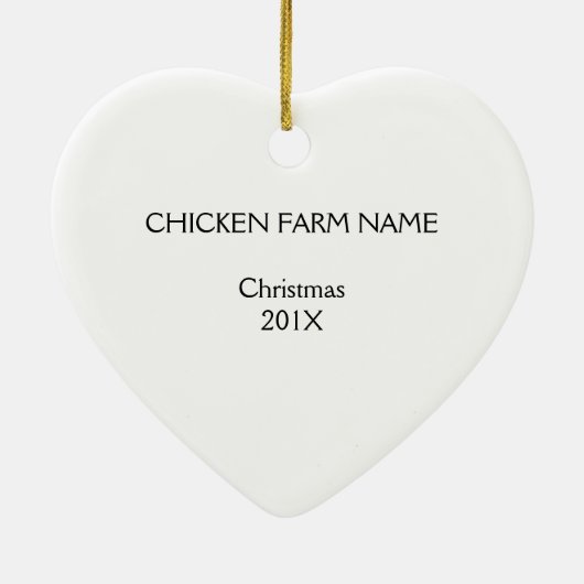 Santa Hat Chicken Keramisch Ornament (Achterkant)