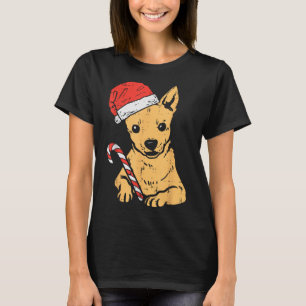 Santa Hat Chihuahua Chiwawa Hond Kerstmis T-shirt