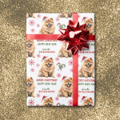Santa Hat Chow Chow Dog Kerstmis Cadeaupapier