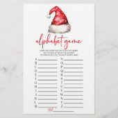 Santa Hat Christmas Alphabet Baby shower spel Briefpapier (Voorkant)