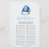 Santa Hat Christmas Alphabet Baby shower spel Briefpapier (Voorkant / Achterkant)