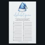 Santa Hat Christmas Alphabet Baby shower spel Briefpapier<br><div class="desc">Dit is een Blue Santa Claus Pet Christmas Alphabet Game Baby shower Game. * Alphabet Game - Gasten vullen een woord in dat te maken heeft met baby's voor elke letter van het alfabet. Wie de meeste woorden invult,  wint!</div>