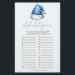 Santa Hat Christmas Alphabet Baby shower spel Briefpapier<br><div class="desc">Dit is een Blue Santa Claus Pet Christmas Alphabet Game Baby shower Game. * Alphabet Game - Gasten vullen een woord in dat te maken heeft met baby's voor elke letter van het alfabet. Wie de meeste woorden invult,  wint!</div>