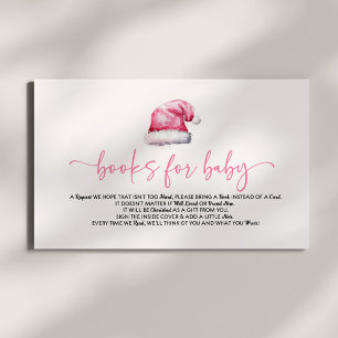 Santa Hat Christmas Baby shower boeken voor Baby Informatiekaartje