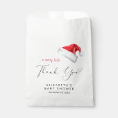 Santa Hat Christmas Baby shower Dank u Bedankzakje (Voorkant)