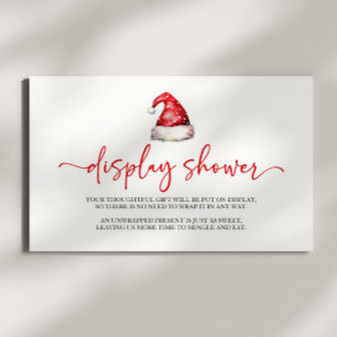 Santa Hat Christmas Baby shower Display Shower Informatiekaartje