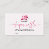 Santa Hat Christmas Baby shower Luier Raffle Informatiekaartje (Voorkant)