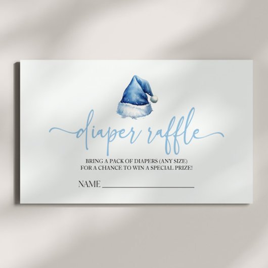 Santa Hat Christmas Baby shower Luier Raffle Informatiekaartje