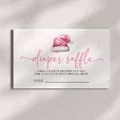 Santa Hat Christmas Baby shower Luier Raffle Informatiekaartje