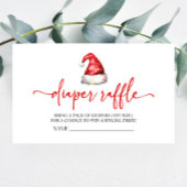 Santa Hat Christmas Baby shower Luier Raffle Informatiekaartje