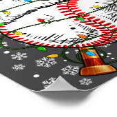 Santa Hat Christmas Baseball Player Srts For Men B Poster (Hoek)