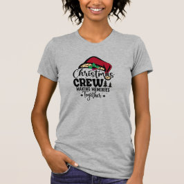 Santa Hat Christmas Crew Matching Family T-shirt
