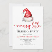 Santa Hat Christmas Een vrolijk klein verjaardagsf Kaart (Voorkant)