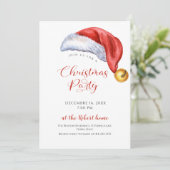  Santa Hat Christmas Holiday Party Kaart (Staand voorkant)
