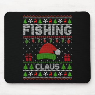 Santa Hat Christmas Light Fishing Claus Ugly Xmas  Muismat