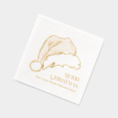 Santa Hat Christmas Sketch Illustratie Folie Servetten (Links)