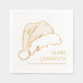 Santa Hat Christmas Sketch Illustratie Folie Servetten (Voorkant)