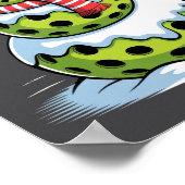 Santa Hat Ckleball Snowman Christmas Men Women Kid Poster (Hoek)