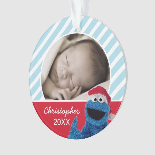 Santa Hat Cookie Monster | Jouw namen toevoegen Ornament (voorkant)
