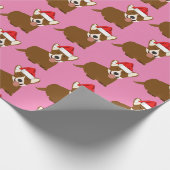 Santa Hat Corgi Cadeaupapier (Hoek)