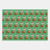 Santa Hat Corgi Inpakpapier Vel (Voorkant)