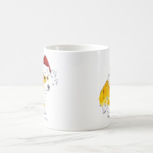 Santa Hat Corgi Mok (Center)