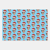 Santa Hat Custom Face Photo Christmas Gift Inpakpapier Vel (Voorkant 2)