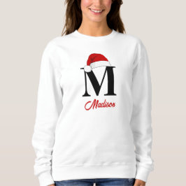 Santa Hat Custom Monogram Familie Kerstmis Trui