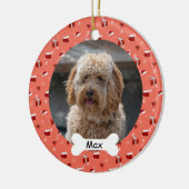 Santa Hat Custom Pet Puppy Dog Foto Keramisch Ornament (Links)