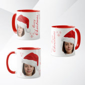 Santa Hat Custom Photo Mug | Personalize Mok