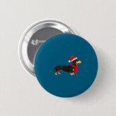 Santa Hat Dachshund Christmas Funny Cute Dog Mom  Ronde Button 5,7 Cm (Voorkant /achterkant)
