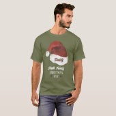Santa Hat Dad Family Monogram Kerstmis T-shirt (Voorkant volledig)