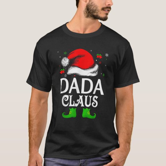 Santa Hat Dada Claus Elf Grappige Lelijke Kersttru T-shirt (Voorkant)