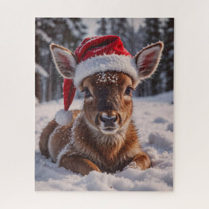 Santa Hat Deer Puzzel