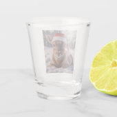 Santa Hat Deer Shot Glass Glas (Achterkant)