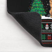 Santa Hat Duitse herder hond Xmas Tree Lights Ugl Muismat (Hoek)