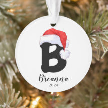 Santa Hat Eenvoudige  letter B Kerst