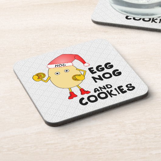 Santa Hat Egg Nog Bier Onderzetter (Linkerzijde)