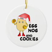 Santa Hat Egg Nog Keramisch Ornament (Voorkant)