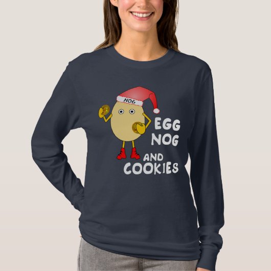 Santa Hat Egg Nog T-shirt (Voorkant)