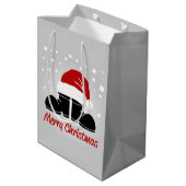 Santa Hat en Boots Medium Cadeauzakje (Achterkant Gekanteld)