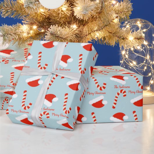 Santa Hat en Candy Cane Cadeaupapier (Feestdagen)