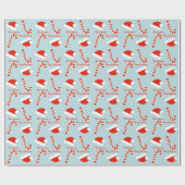 Santa Hat en Candy Cane Cadeaupapier (Vlak)